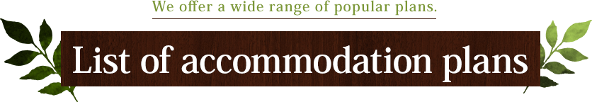 List of accommodation plans